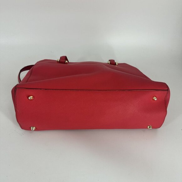 Christian Siriano pink Structured Tote Bag With Gold Accents & Double Straps - Picture 6 of 11